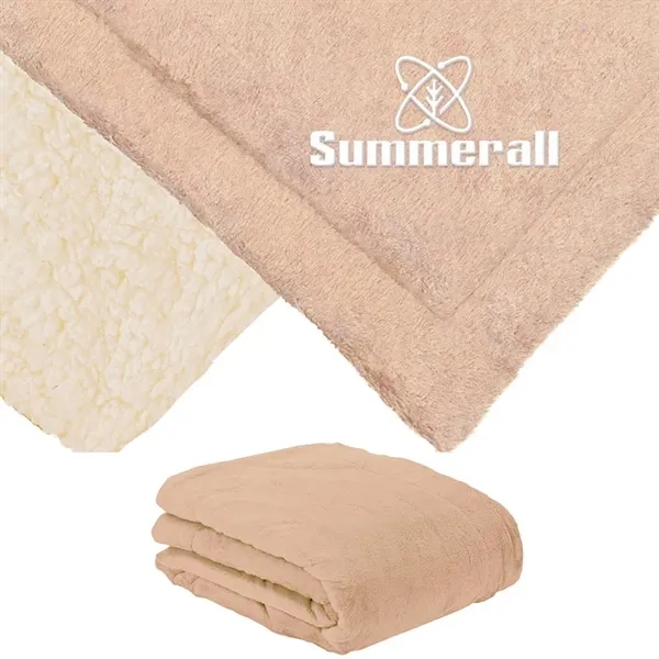 0.19" x 72" x 60" oversized Sherpa blanket; includes zippered vinyl... from ASI 67866 Logomark/Valumark