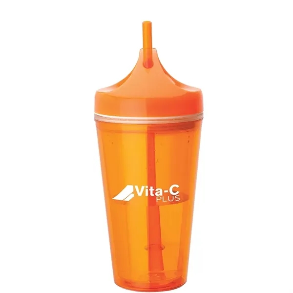3.75" x 8" x 3.75" acrylonitrile styrene double-wall tumbler with screw-on... from ASI 67866 Logomark/Valumark