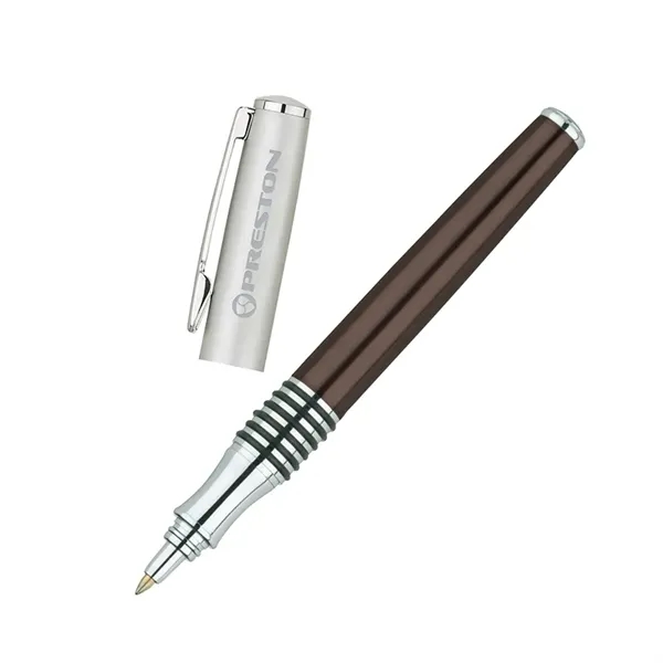 Rollerball pen with pull-off cap, solid brass cap and barrel and... from ASI 67866 Logomark/Valumark