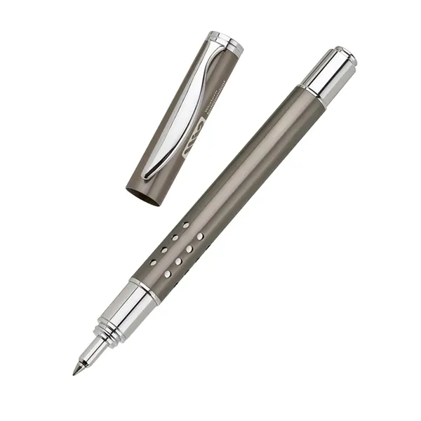 Rollerball pen with cap-off design, solid brass cap and barrel and... from ASI 67866 Logomark/Valumark