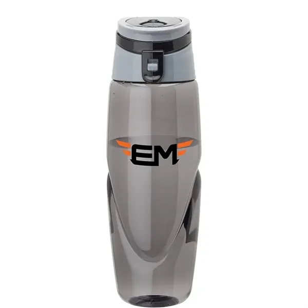 32 oz. BPA-Free Tritan water bottle with a smoky body, colored... from ASI 67866 Logomark/Valumark