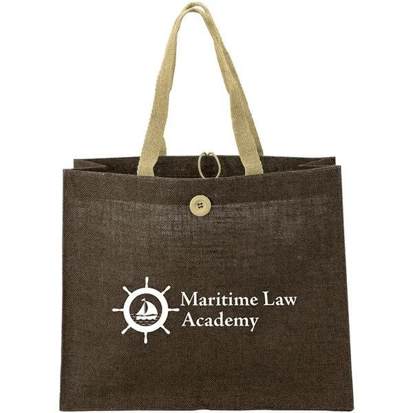 6" x 14" x 16.5" natural jute tote; includes 5" x... from ASI 67866 Logomark/Valumark