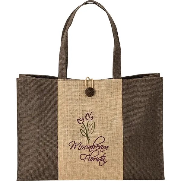 5" x 11.75" x 16.75" natural jute tote; includes 5" gusset,... from ASI 67866 Logomark/Valumark