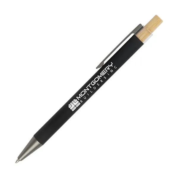 Arundi Recycled Aluminum Pen With Bamboo Plunger... from ASI 67866 Logomark/Valumark