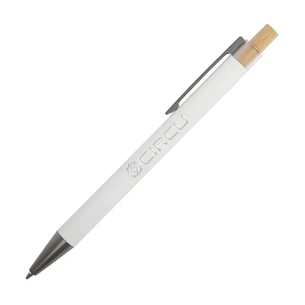 Arundi Recycled Aluminum Pen With Bamboo Plunger... from ASI 67866 Logomark/Valumark