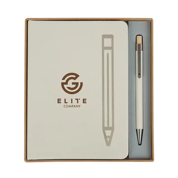 Manhattan II Gift Set w/ Magnetic Journal & Recycled Pen... from ASI 67866 Logomark/Valumark