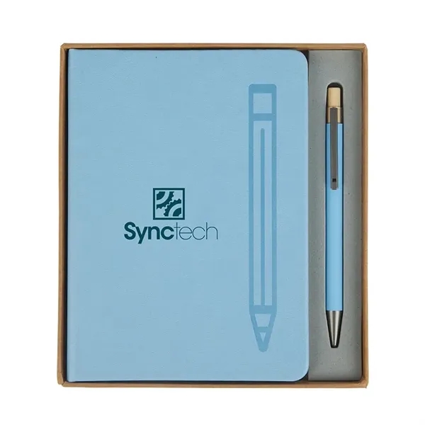 Manhattan II Gift Set w/ Magnetic Journal & Recycled Pen... from ASI 67866 Logomark/Valumark