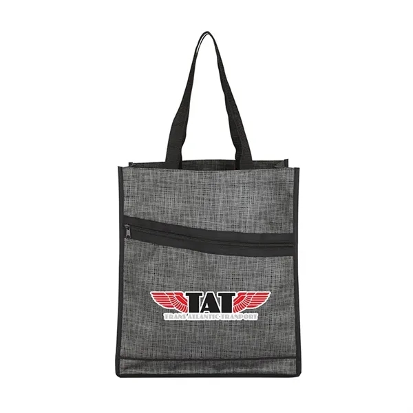 4" x 16" x 13.5" tote with black and grey print;... from ASI 67866 Logomark/Valumark / Valumark™