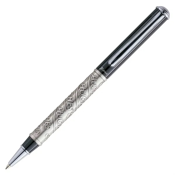 Twist action ballpoint pen with lacquered coat and sculptured etching on... from ASI 67866 Logomark/Valumark