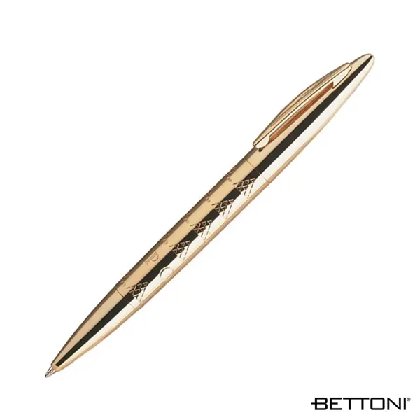 Twist action ballpoint pen with fashionable styling and exquisite gold finish.... from ASI 67866 Logomark/Valumark