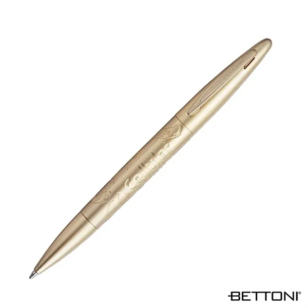 Twist action ballpoint pen with fashionable styling and exquisite gold finish.... from ASI 67866 Logomark/Valumark
