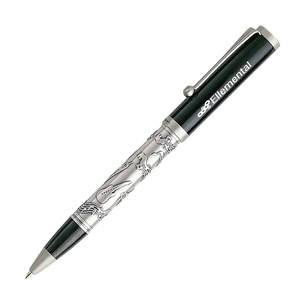 Twist action ballpoint pen with two-piece triangular gift box.... from ASI 67866 Logomark/Valumark