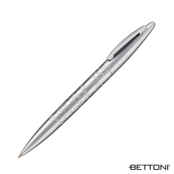 Twist-action ballpoint pen with fashionable styling and exquisite satin silver finish.... from ASI 67866 Logomark/Valumark