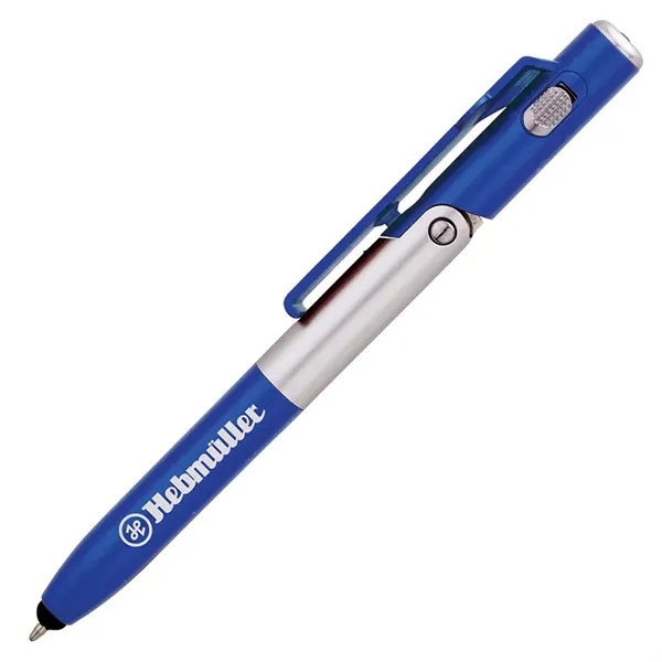 4-in-1 ballpoint pen with twist-action mechanism, LED flashlight, capacitive stylus and... from ASI 67866 Logomark/Valumark