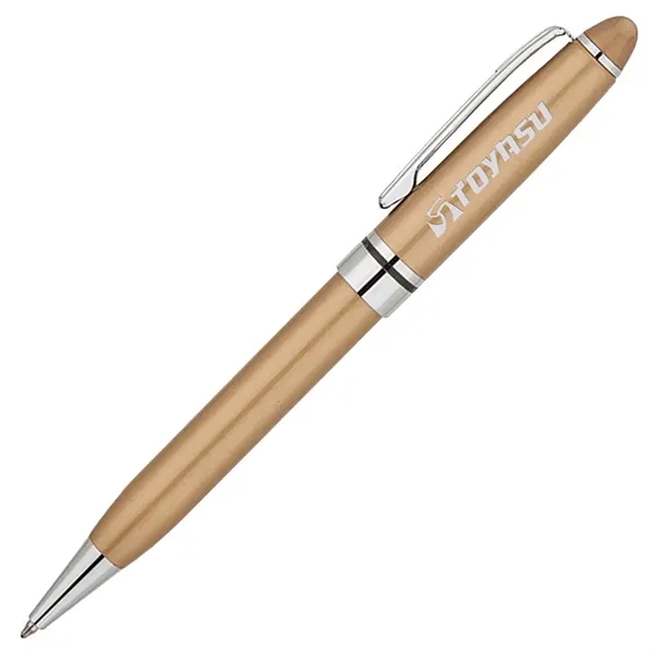 Ballpoint pen with solid brass construction, twist action mechanism, chrome clip,... from ASI 67866 Logomark/Valumark / Valumark™