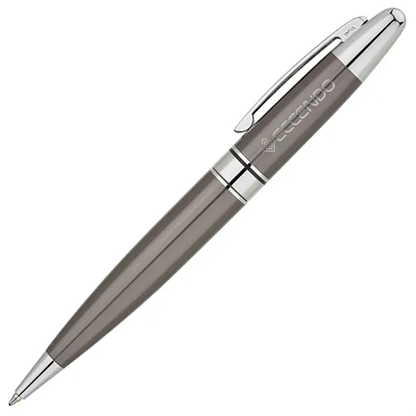 Twist action ballpoint pen with sleek shiny finish and solid brass... from ASI 67866 Logomark/Valumark