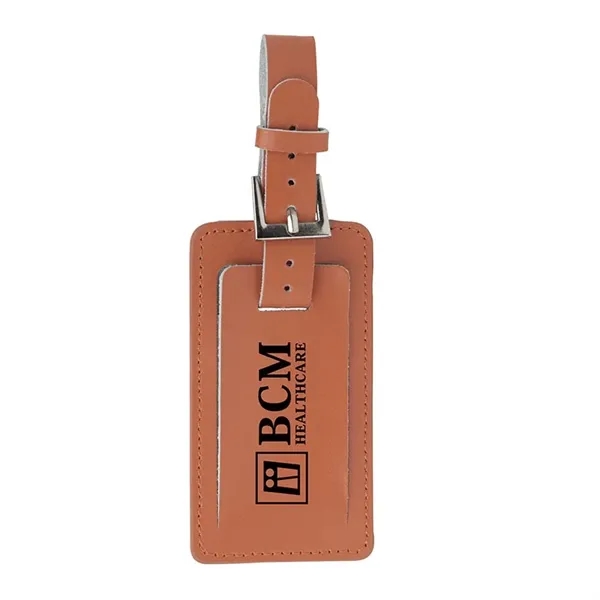 0.5" x 2.25" x 6.12" Fragolino leather luggage spotter tag with... from ASI 67866 Logomark/Valumark / Valumark™