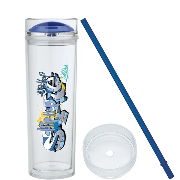 2.88" x 8.5" x 2.88" acrylonitrile styrene 16 ounce double-wall Jomocha... from ASI 67866 Logomark/Valumark