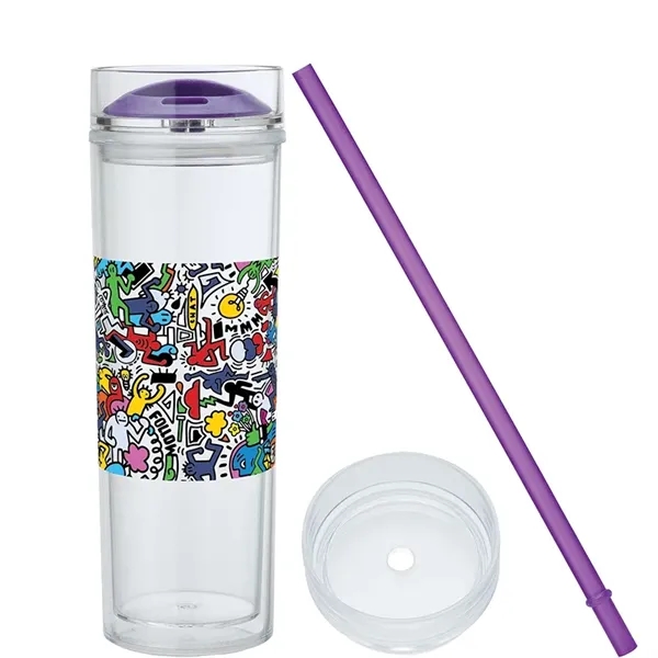 2.88" x 8.5" x 2.88" acrylonitrile styrene 16 ounce double-wall Jomocha... from ASI 67866 Logomark/Valumark