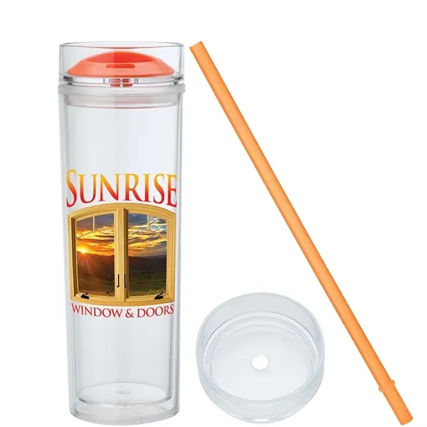 2.88" x 8.5" x 2.88" acrylonitrile styrene 16 ounce double-wall Jomocha... from ASI 67866 Logomark/Valumark