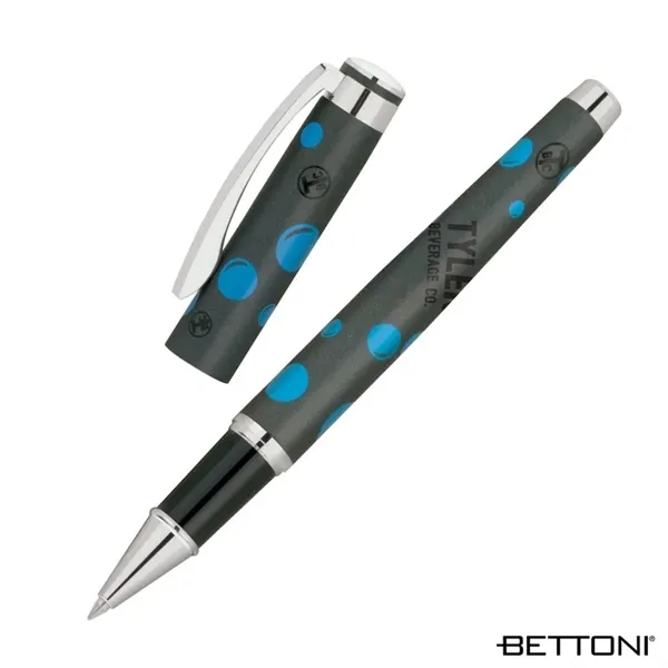 Rollerball pen with full wrap printed cap and barrel design, solid... from ASI 67866 Logomark/Valumark