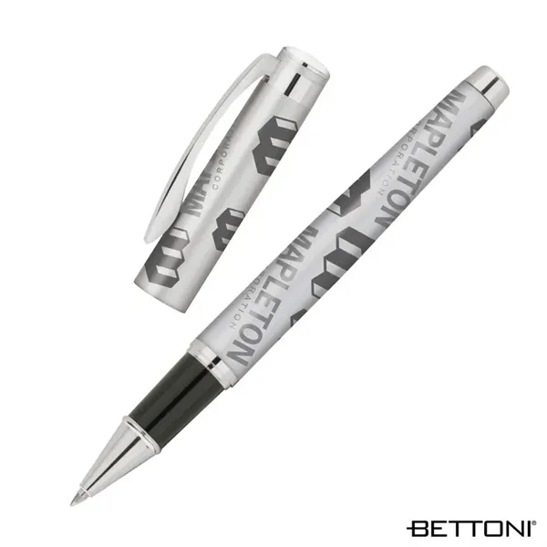Rollerball pen with full wrap printed cap and barrel design, solid... from ASI 67866 Logomark/Valumark