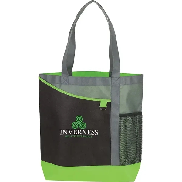 4" x 14.5" x 15.75" tri-toned tote bag; includes front pocket,... from ASI 67866 Logomark/Valumark / Valumark™