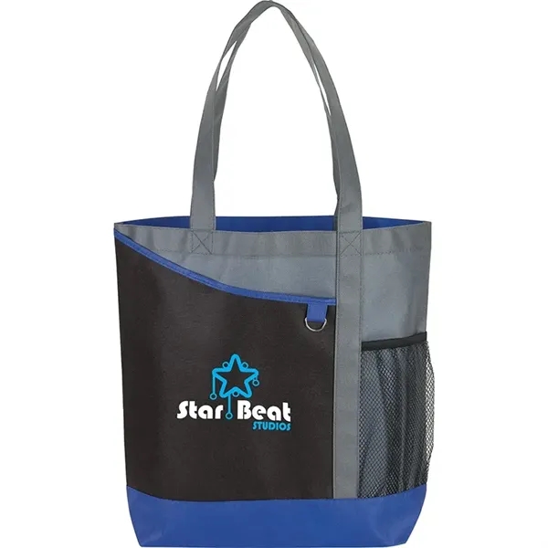 4" x 14.5" x 15.75" tri-toned tote bag; includes front pocket,... from ASI 67866 Logomark/Valumark / Valumark™
