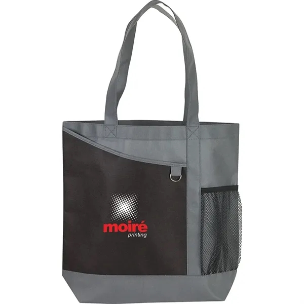 4" x 14.5" x 15.75" tri-toned tote bag; includes front pocket,... from ASI 67866 Logomark/Valumark / Valumark™