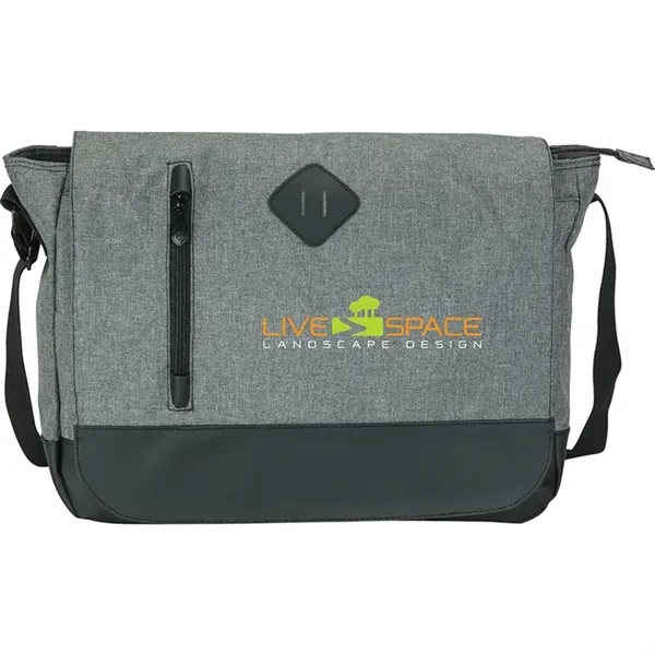 4.75" x 11.5" x 15" messenger bag with 1 1/2" x... from ASI 67866 Logomark/Valumark