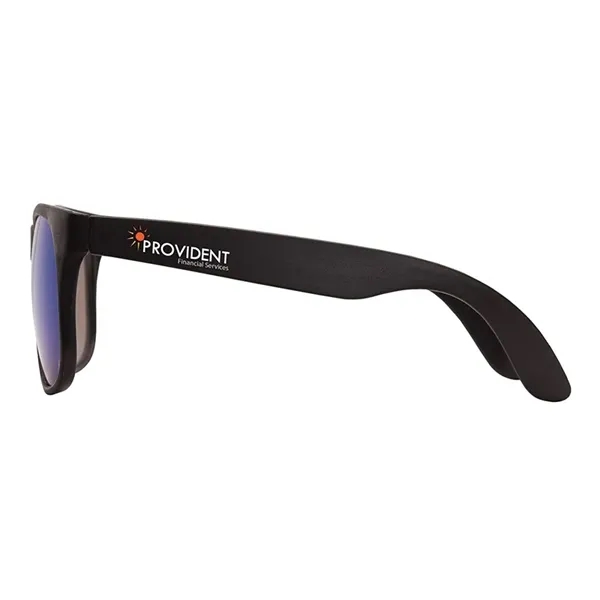 1.25" x 2.25" x 5.75" plastic sunglasses with mirrored lenses with... from ASI 67866 Logomark/Valumark / Valumark™