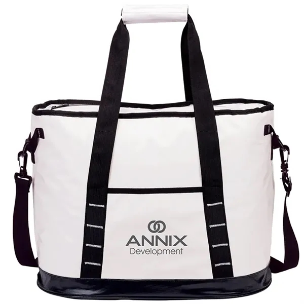 10" x 13.5" x 18" cooler bag with water resistant exterior;... from ASI 67866 Logomark/Valumark