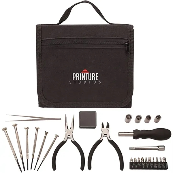 Spectacular 27-piece Precision tool set in custom black carrying case.... from ASI 67866 Logomark/Valumark