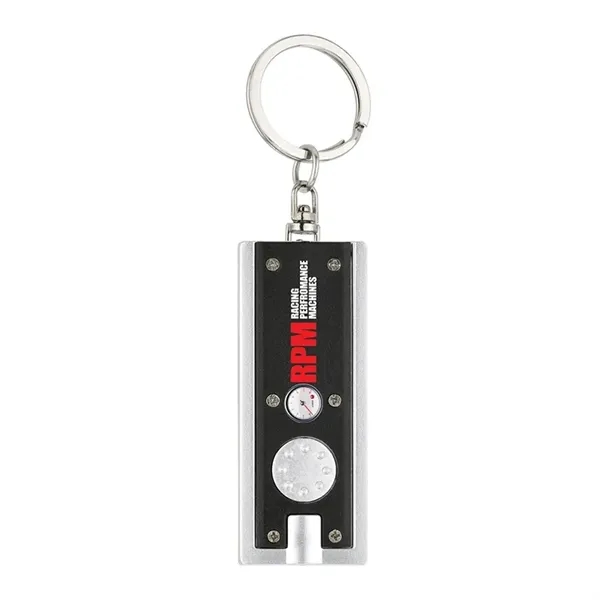 0.38" x 3.75" x 1" Ester plastic keychain with LED flashlight... from ASI 67866 Logomark/Valumark / Valumark™