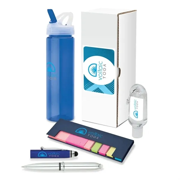 4-piece welcome gift set with 25 oz. bottle, 1 oz. hand... from ASI 67866 Logomark/Valumark