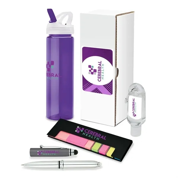 4-piece welcome gift set with 25 oz. bottle, 1 oz. hand... from ASI 67866 Logomark/Valumark