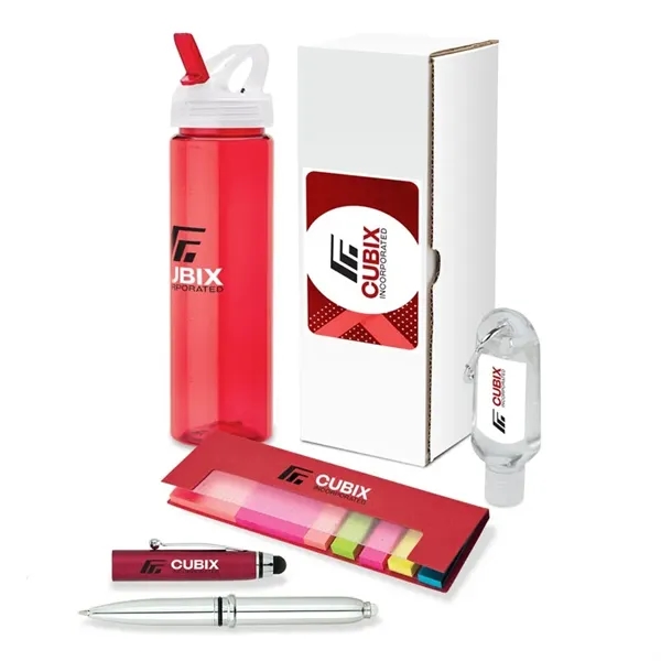 4-piece welcome gift set with 25 oz. bottle, 1 oz. hand... from ASI 67866 Logomark/Valumark
