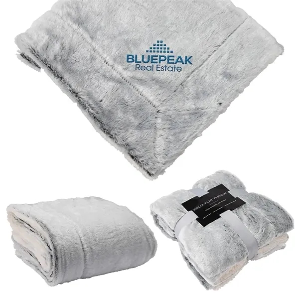 Charleston 50" x 60" Faux Fur Throw... from ASI 67866 Logomark/Valumark