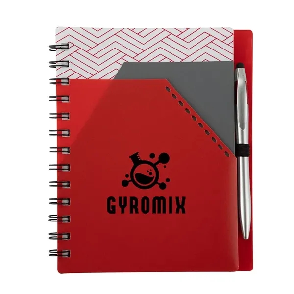 Trapezoid Junior Notebook w/ Stylus Pen... from ASI 67866 Logomark/Valumark