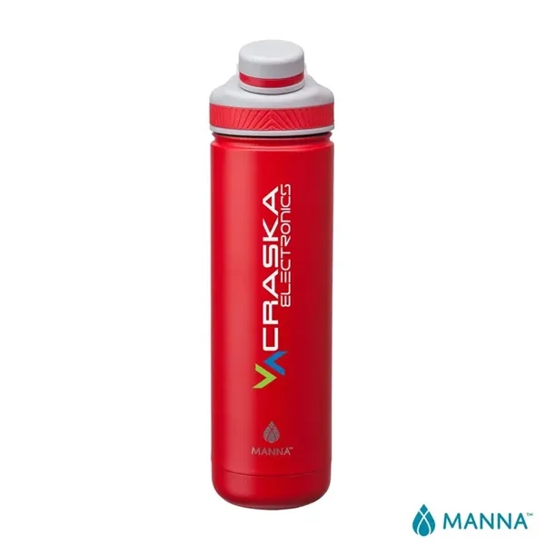 3.62" x 11.25" x 3" Manna™ 26 ounce powder-coated steel double-wall... from ASI 67866 Logomark/Valumark