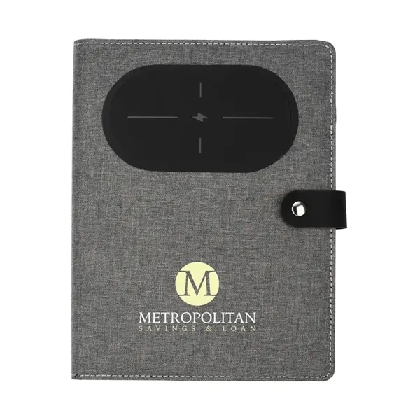 Navigate Notebook w/ Wireless Phone Charger... from ASI 67866 Logomark/Valumark