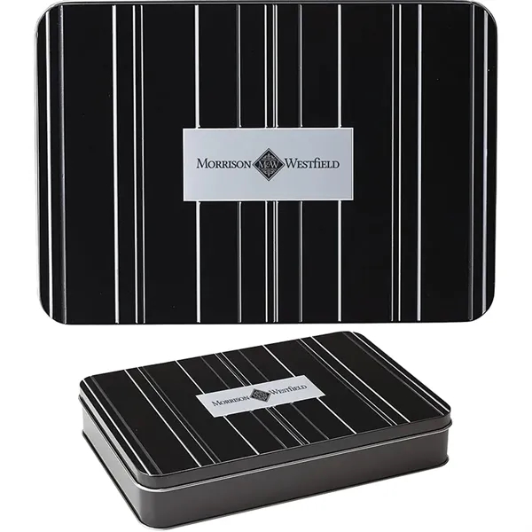 Large Giftset Tin Size: 10"x7"x1 1/2"... from ASI 67866 Logomark/Valumark