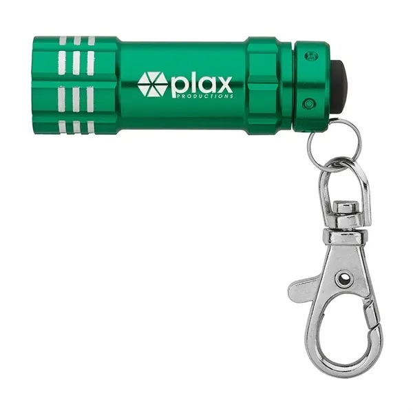 0.88" x 3.5" x 0.69" aluminum 3-LED flashlight with lobster clip... from ASI 67866 Logomark/Valumark / Valumark™