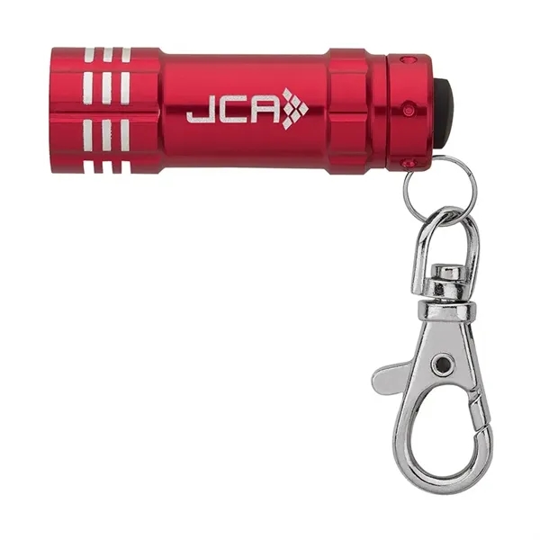 0.88" x 3.5" x 0.69" aluminum 3-LED flashlight with lobster clip... from ASI 67866 Logomark/Valumark / Valumark™