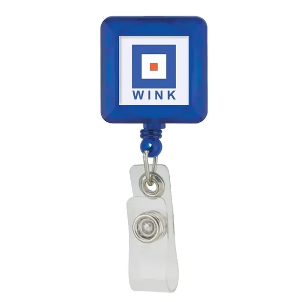 0.62" x 3.31" x 1.25" Divo square retractable badge holder with... from ASI 67866 Logomark/Valumark
