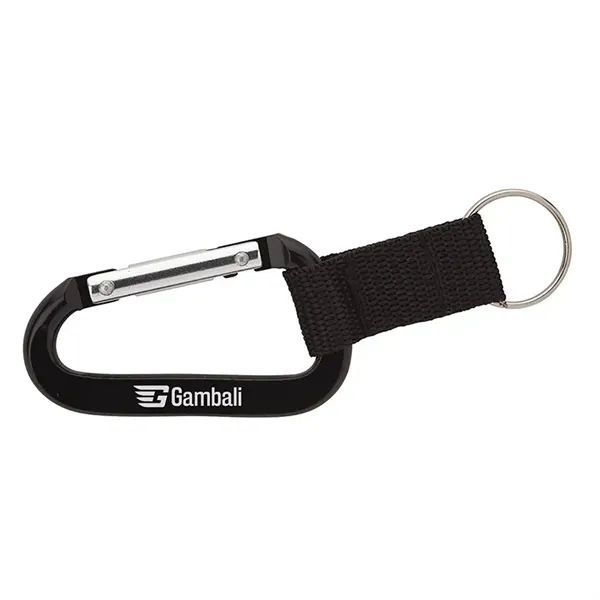 0.38" x 1.25" x 5" Alta aluminum keychain with carabiner and... from ASI 67866 Logomark/Valumark / Valumark™