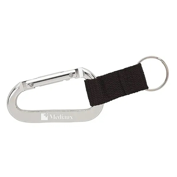 0.38" x 1.25" x 5" Alta aluminum keychain with carabiner and... from ASI 67866 Logomark/Valumark / Valumark™