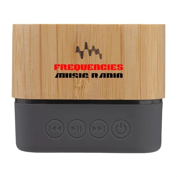 Cadence Bamboo Wireless Light-Up Speaker... from ASI 67866 Logomark/Valumark