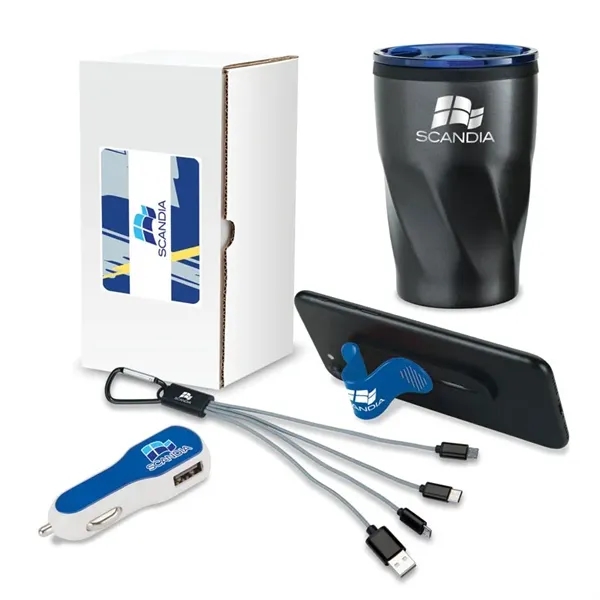 Celebration gift set with 12 oz. double wall, stainless steel tumbler... from ASI 67866 Logomark/Valumark