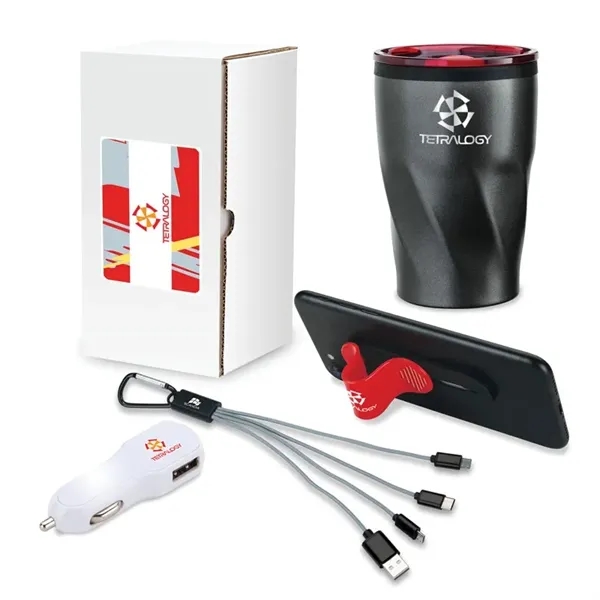 Celebration gift set with 12 oz. double wall, stainless steel tumbler... from ASI 67866 Logomark/Valumark